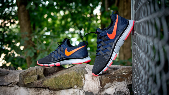 Nike shoes fence park trees free wallpaper for desktop - medium preview image