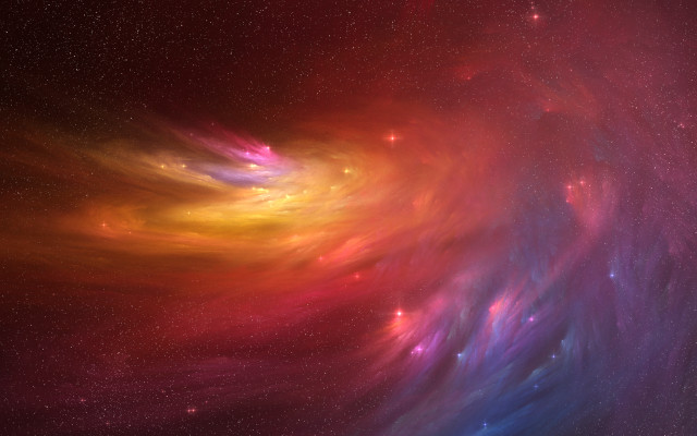 Colorful swirl smoke stars redshift free wallpaper for desktop - medium preview image