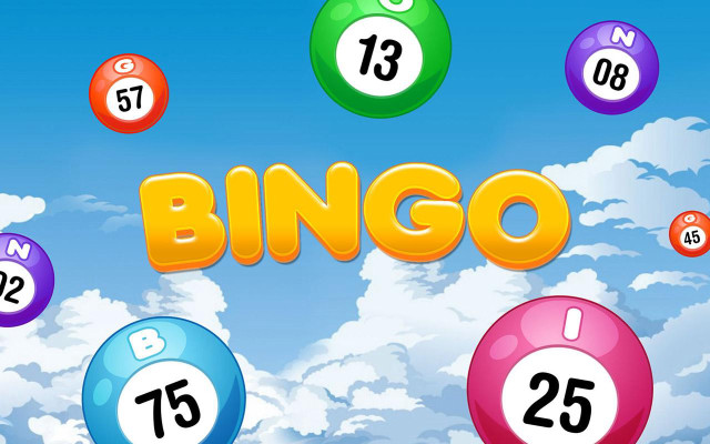 Bingo numbers balls flying game free wallpaper for desktop - medium preview image