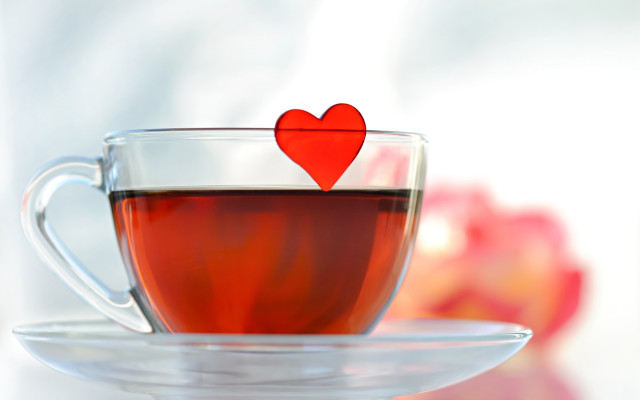 Tea heart plate love art free wallpaper for desktop - medium preview image