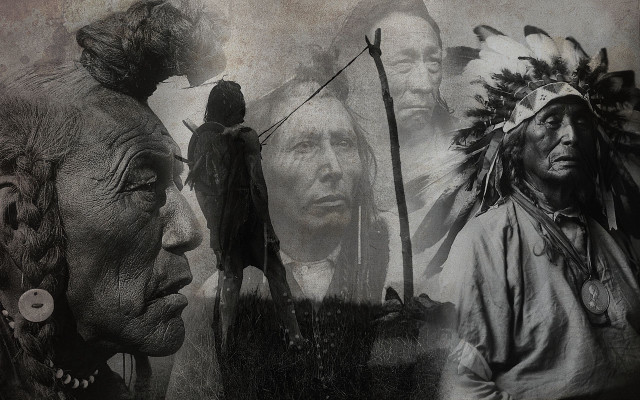 Native american portrait matte painting free wallpaper for desktop - medium preview image
