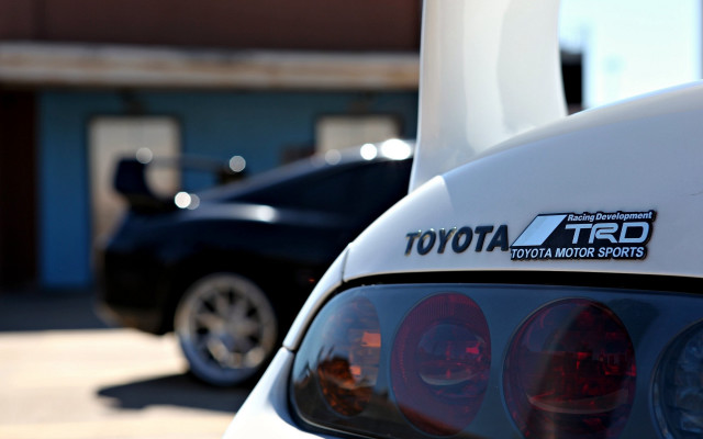 White car toyota tilt shift free wallpaper for desktop - medium preview image