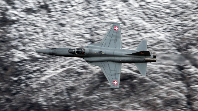 Fighterjet snowymountain redcross jigsaw airplane free wallpaper for desktop - medium preview image