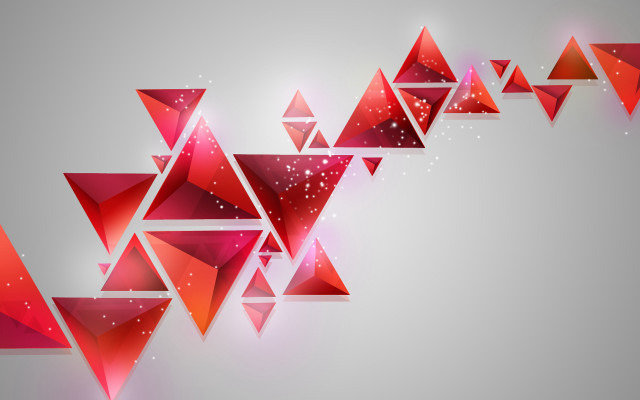 Red abstract triangles stars gray free wallpaper for desktop - medium preview image