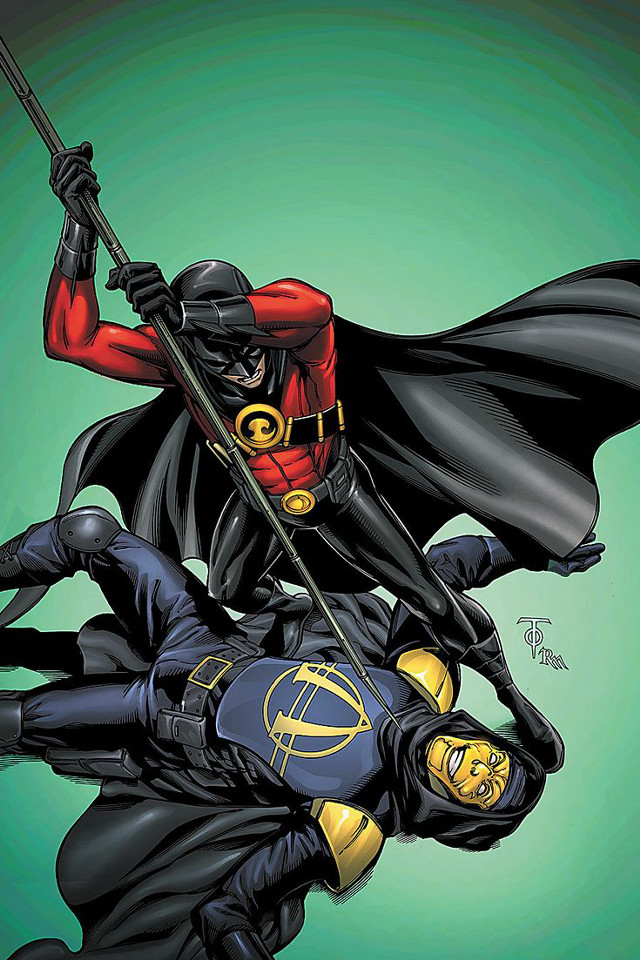 Batman robin flying in the free wallpaper for mobile - medium preview image