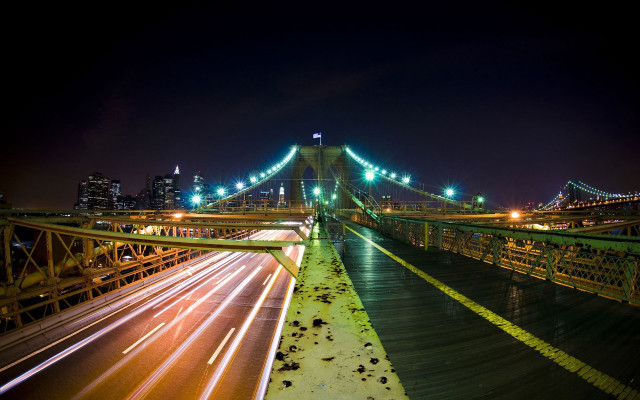 Bridge night city lights reflection #2 free wallpaper for desktop - medium preview image