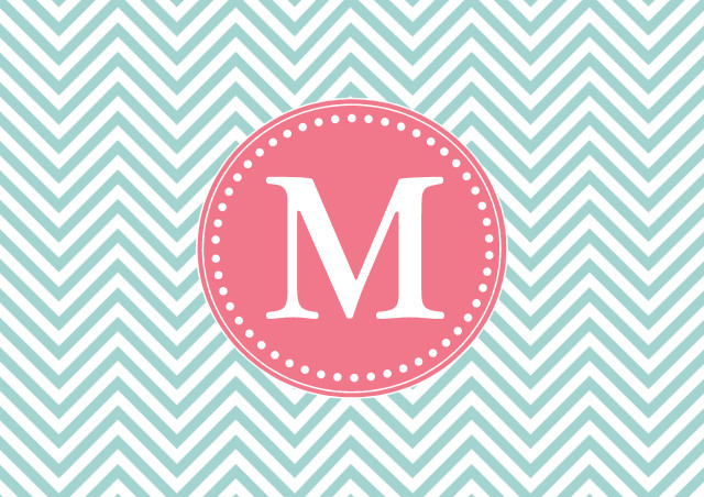 Pink blue monogrammed wallpaper chevron free wallpaper for desktop - medium preview image
