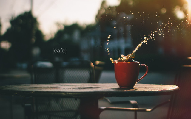Red coffee cup tea outside free wallpaper for desktop - medium preview image