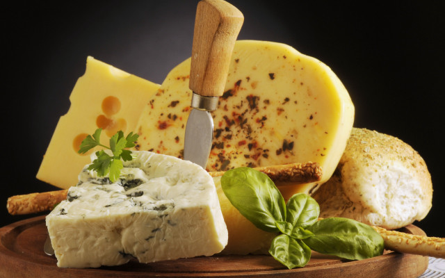 Cheese bread basil knife food free wallpaper for desktop - medium preview image