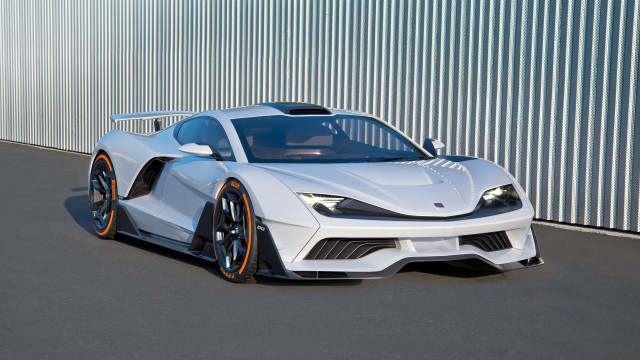 White sports car metal wall free wallpaper for desktop - medium preview image