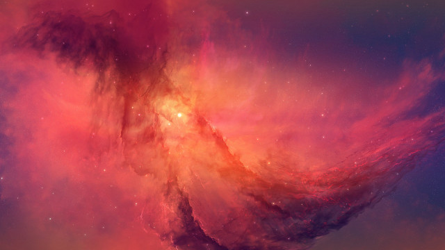 Colorful star nebula moon galaxy free wallpaper for desktop - medium preview image