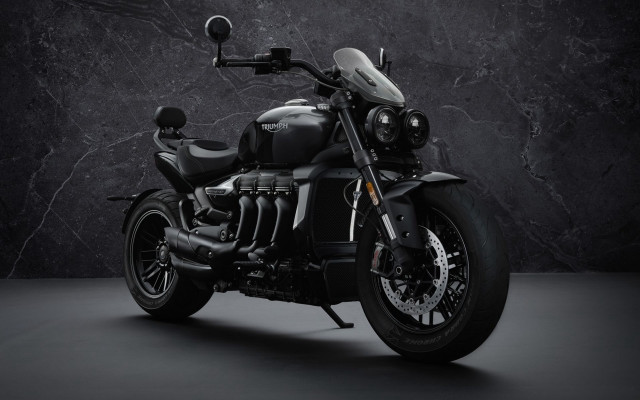 Black motorcycle night starry space free wallpaper for desktop - medium preview image