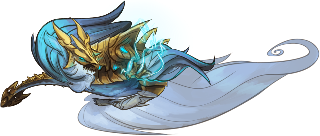 Dragon cartoon blue background blue free wallpaper for desktop - medium preview image