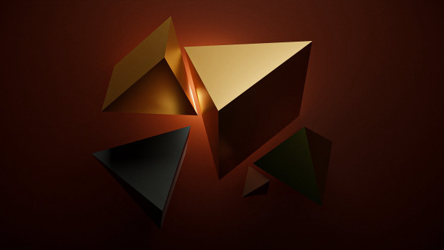 Red wall gold black object free wallpaper for desktop - medium preview image