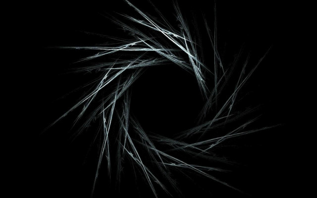 Black white circular lines night free wallpaper for desktop - medium preview image