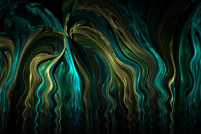 Abstract green yellow swirly background free wallpaper for desktop - medium preview image