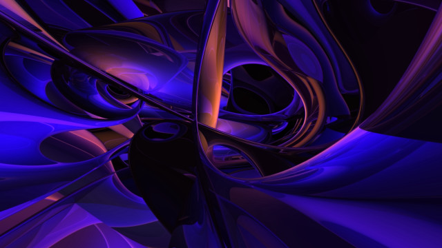 Purple blue fractal raytraced generative free wallpaper for desktop - medium preview image
