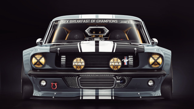 Cobra racing stripe hood lights free wallpaper for desktop - medium preview image