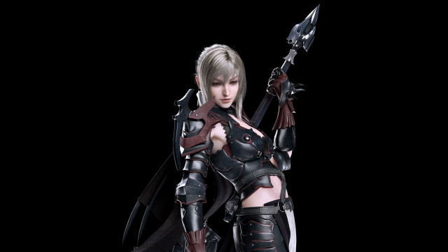 Armor sword woman fantasy black free wallpaper for desktop - medium preview image