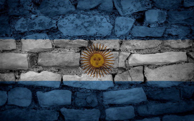 Stone wall argentina flag sun free wallpaper for desktop - medium preview image