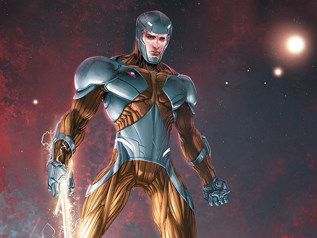 Man space suit red black free wallpaper for desktop - medium preview image