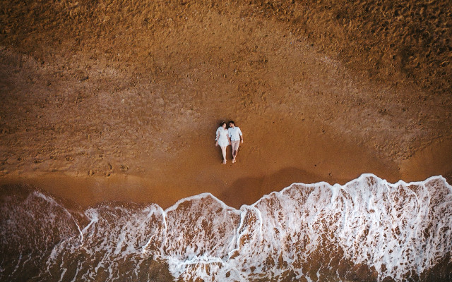 Beach romantic erosion sand water free wallpaper for desktop - medium preview image