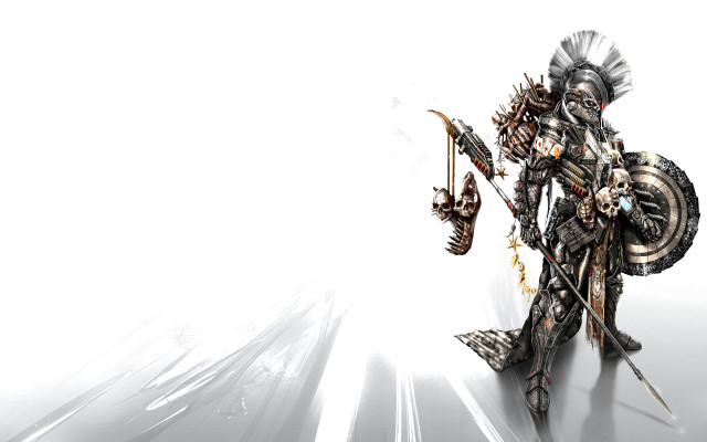 Warrior sword armor computer generated free wallpaper for desktop - medium preview image