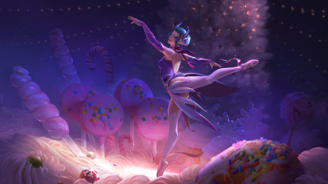 Fantasy dancer candyland night stars free wallpaper for desktop - medium preview image