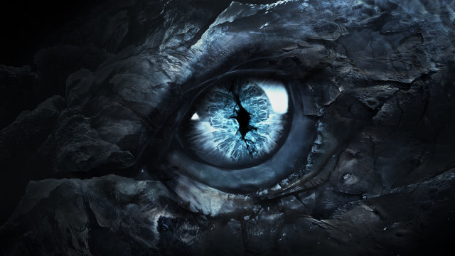 Blue eye cave rocks gothic free wallpaper for desktop - medium preview image