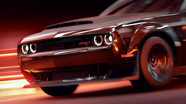 Car red light blurry background free wallpaper for desktop - medium preview image