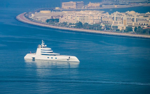 White boat city bridge vorticism free wallpaper for desktop - medium preview image