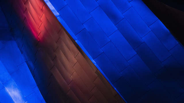 Red light wall building blue free wallpaper for desktop - medium preview image