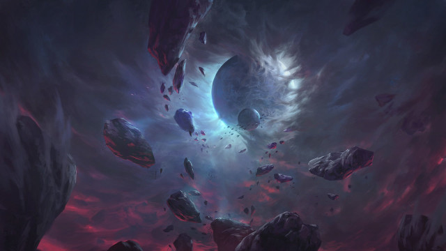 Space rocks ship bubble ocean free wallpaper for desktop - medium preview image