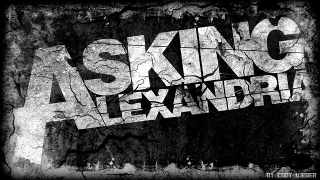 Asking alexandria black white sign free wallpaper for desktop - medium preview image