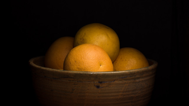 Bowl oranges lemons table dark free wallpaper for desktop - medium preview image