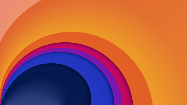 Colorful circular center blue circle free wallpaper for desktop - medium preview image