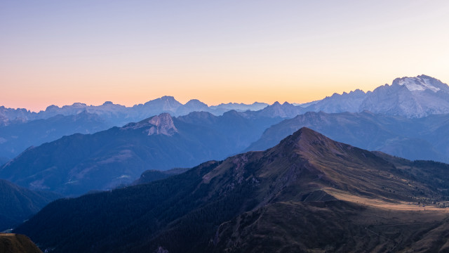 Mountain range sunset clouds reflection #2 free wallpaper for desktop - medium preview image