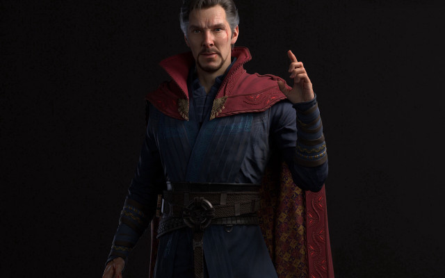 Man costumed pointing black background free wallpaper for desktop - medium preview image