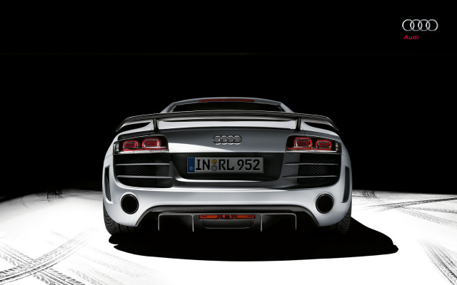 White car dark lights tail free wallpaper for desktop - medium preview image