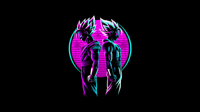 Sotsart synthwave couple purpleblue pinkcircle free wallpaper for desktop - medium preview image