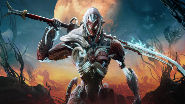 Full moon warframe armor sword free wallpaper for desktop - medium preview image