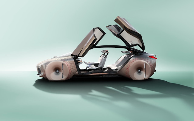 Futuristic car doors open green free wallpaper for desktop - medium preview image