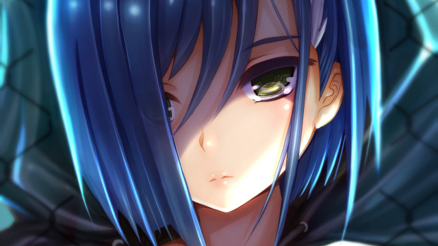 Bluehair greeneyes sad aya goda free wallpaper for desktop - medium preview image