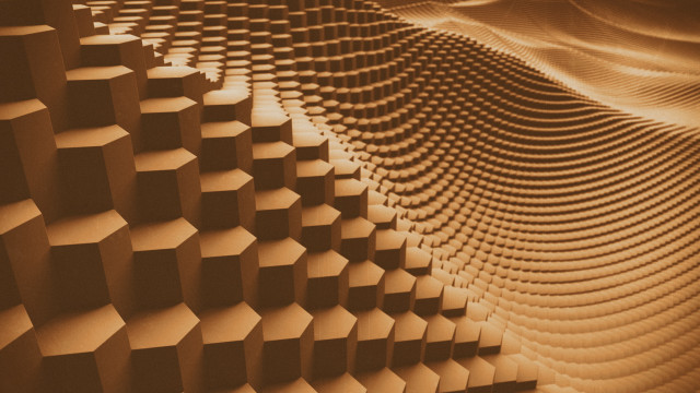 Wall cubes pattern generative raytraced free wallpaper for desktop - medium preview image