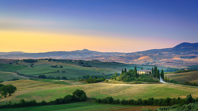 Scenic green valley mountain river free wallpaper for desktop - medium preview image