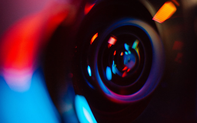 Camera lens closeup glowing eyes free wallpaper for desktop - medium preview image