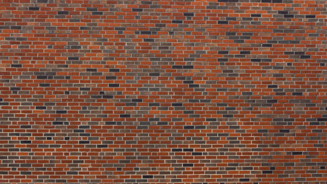 Brick wall clock red american free wallpaper for desktop - medium preview image