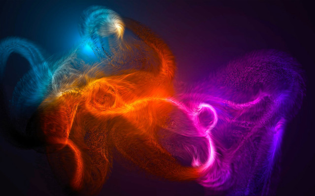 Colorful monkey abstract glowing energy free wallpaper for desktop - medium preview image