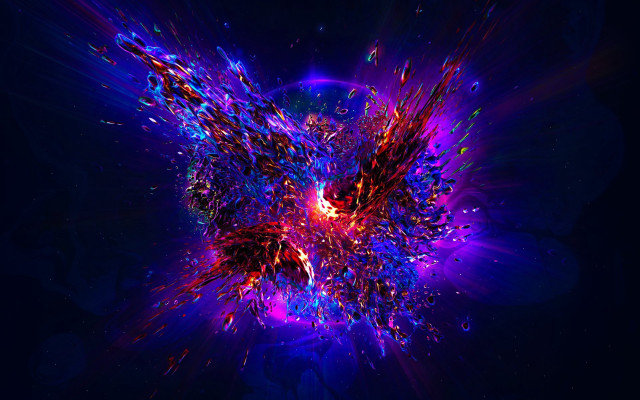 Colorful abstract nebula space galaxy free wallpaper for desktop - medium preview image