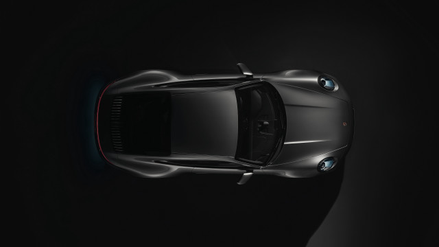 Black sports car top down free wallpaper for desktop - medium preview image